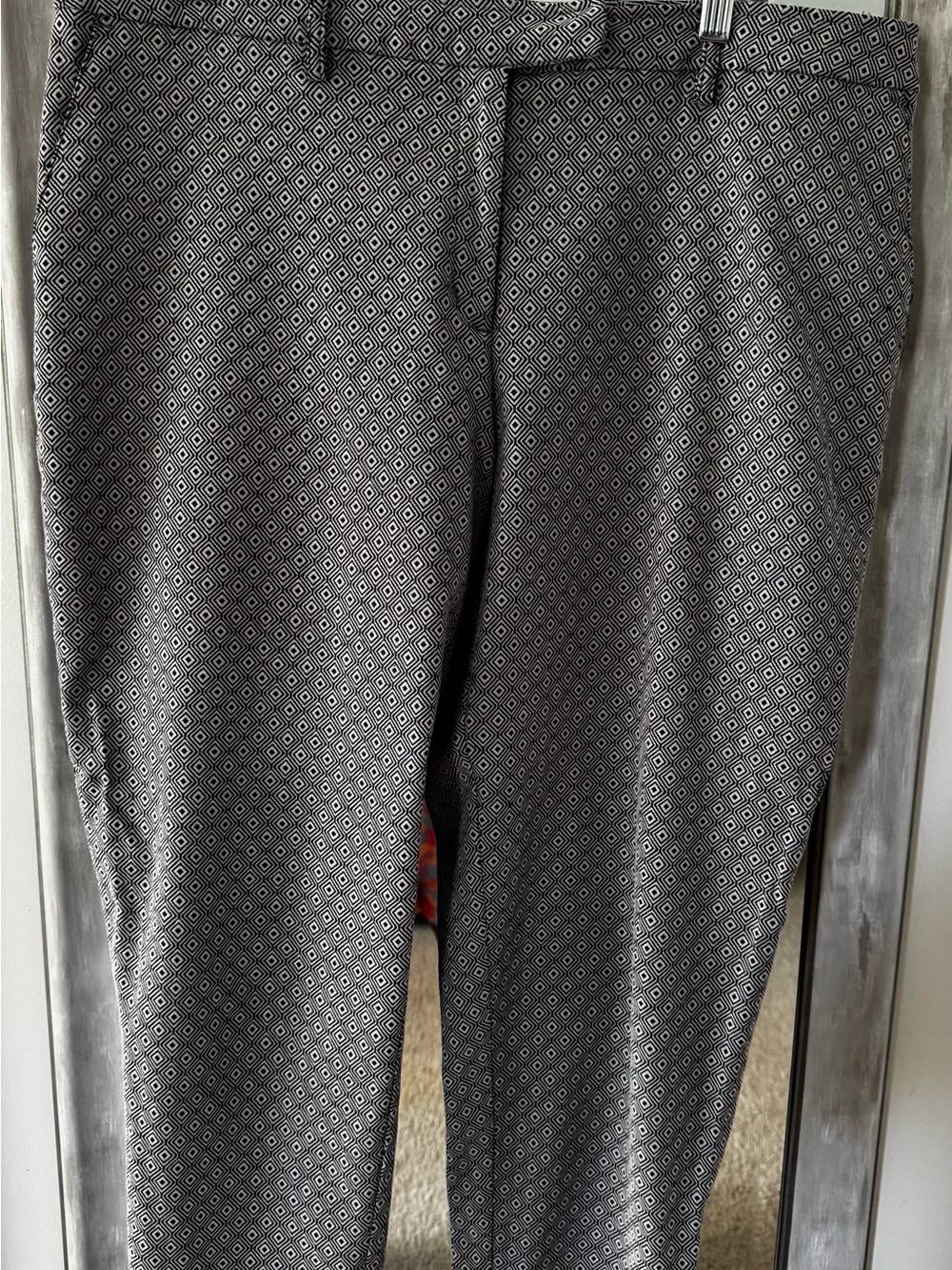 Lady Hagen Black and White Geometric Chinos